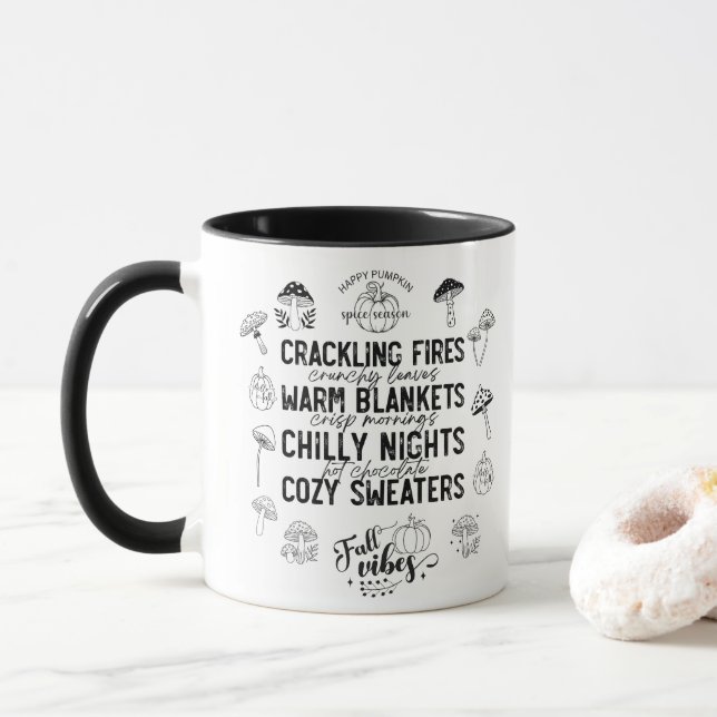 Caneca Autumn Vibes Mug (Com Donut)
