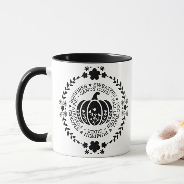 Caneca Autumn Vibes Mug (Com Donut)