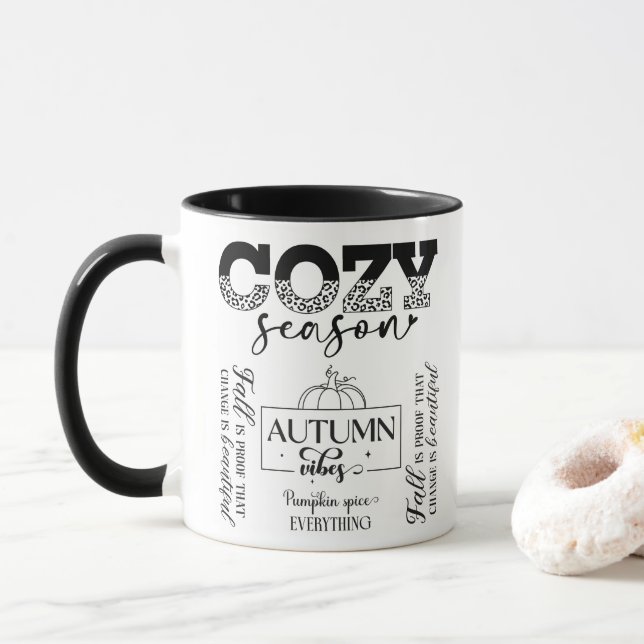 Caneca Autumn Vibes Mug (Com Donut)