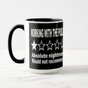 Caneca Avaliação de Uma Estrela Preta