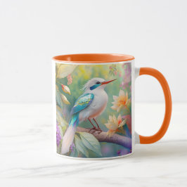 Caneca Ave Fantasia de Asa de Azul Iridescente com Crista