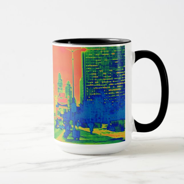 Caneca Avenida Chicago Michigan na Noite de 6 de março de (Direita)