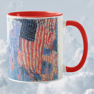 Caneca Avenida da Chuva por Frederick Childe Hassam