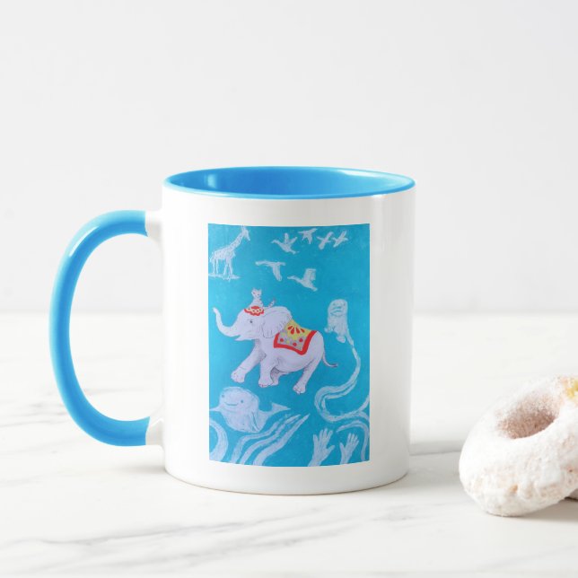Caneca Aventura começa com café (Com Donut)