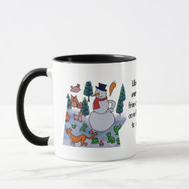 Caneca Aventura de Amigos de Neve Mínima Personalizados