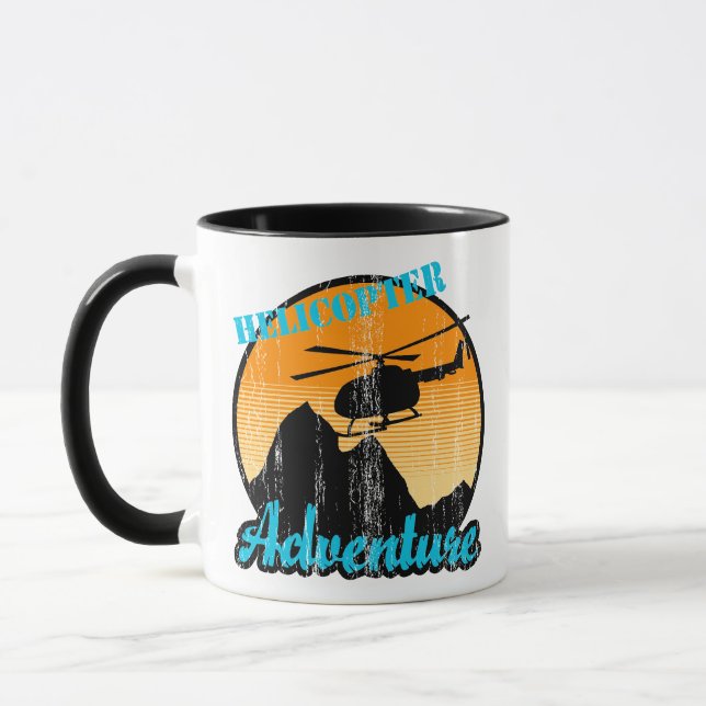 Caneca Aventura de Helicóptero Retroativo (Esquerda)