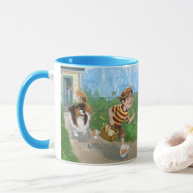Caneca Aventura de Sheldon e Davie (Com Donut)
