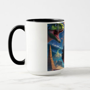 Caneca Aventura Espacial Dinossauro - Livro de Lei