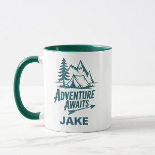 Caneca Aventura Espera Café de Camping Personalizado