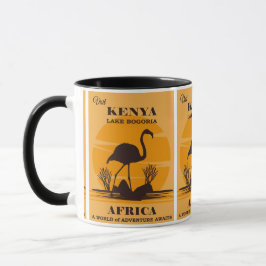Caneca Aventura Selvagem: Poster de viagens na África do