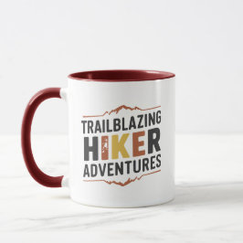 Caneca Aventuras de Hiker de Trilhos