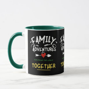 Caneca Aventuras de Viagem em Família Explorando Juntos
