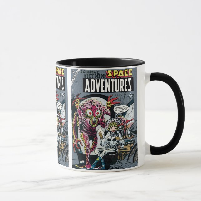 Caneca Aventuras Espaciais #12 50 Engraçadas Retro Sci Fi (Direita)