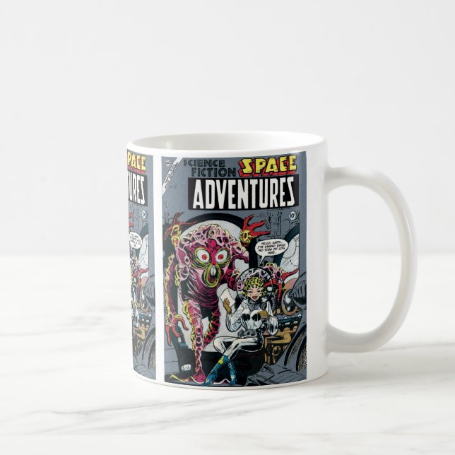 Caneca Aventuras Espaciais #12 50 Engraçadas Retro Sci Fi (Direita)