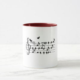 Caneca aves adoráveis, esperando um acréscimo à família