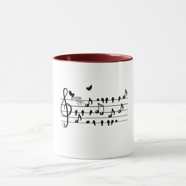 Caneca aves adoráveis, esperando um acréscimo à família (Centro)