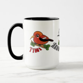 Caneca Aves da Floresta Havaiana Nativas