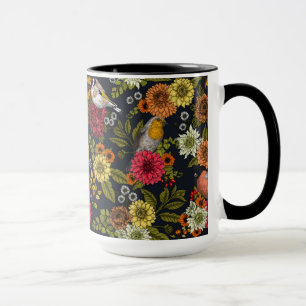 Caneca Aves e flores do jardim 2