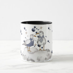 Caneca Aves Em Uma Praia