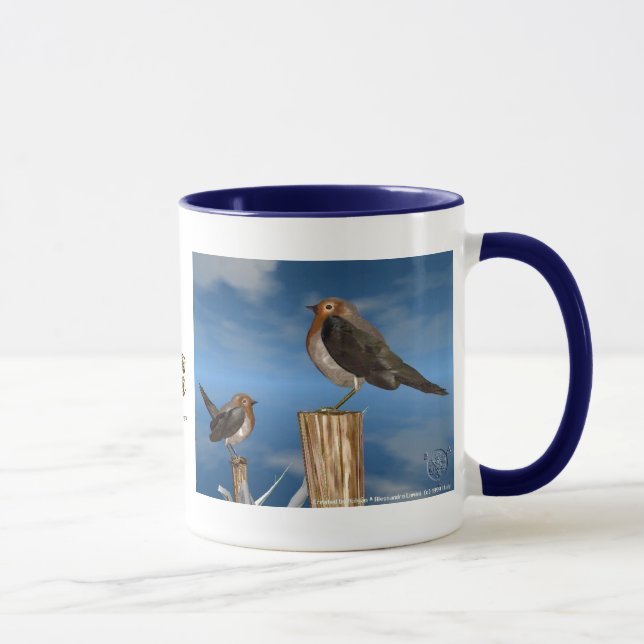 CANECA AVES HÍPICAS/MAMA VERMELHA DE ROBINA (Direita)
