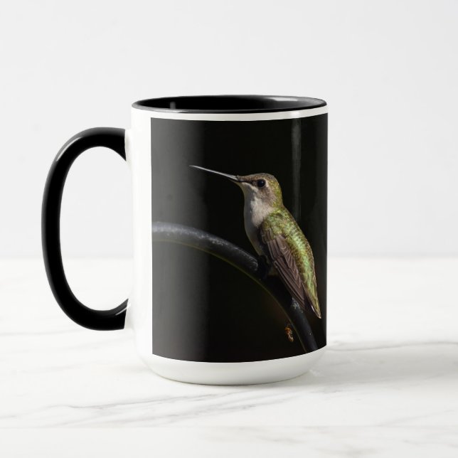 Caneca Aves-humanos em preto (Esquerda)