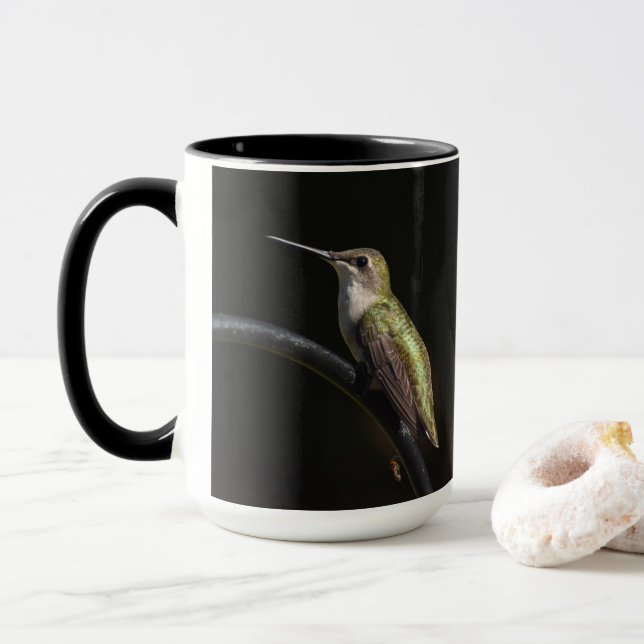 Caneca Aves-humanos em preto (Com Donut)