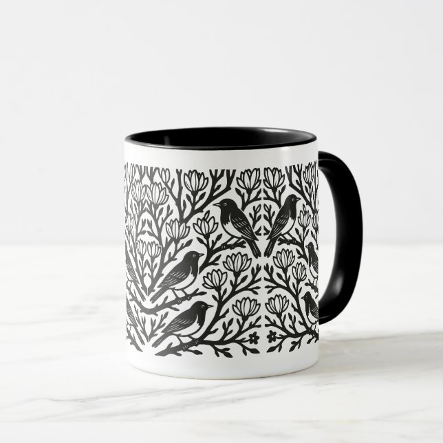 Caneca Aves Na Árvore (Frente Esquerda)