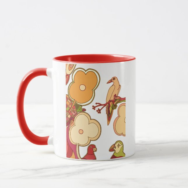 Caneca Aves Whimsical (Esquerda)
