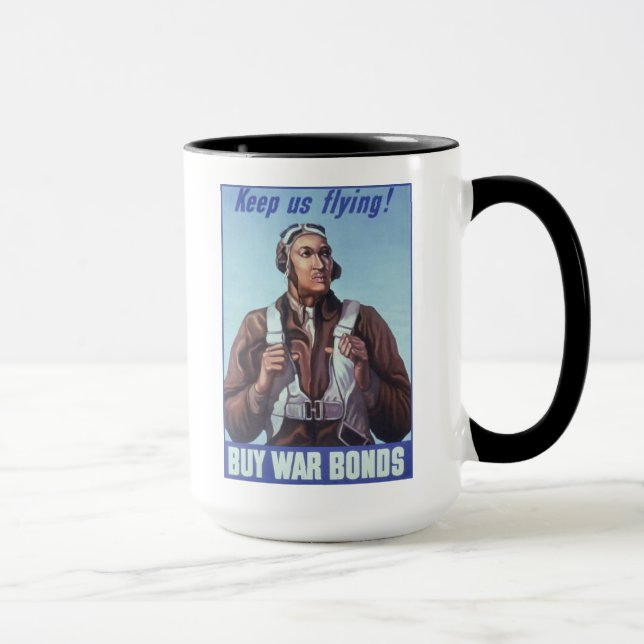 Caneca Aviadores negros: Serviço Militar de Combate WW2 d (Direita)
