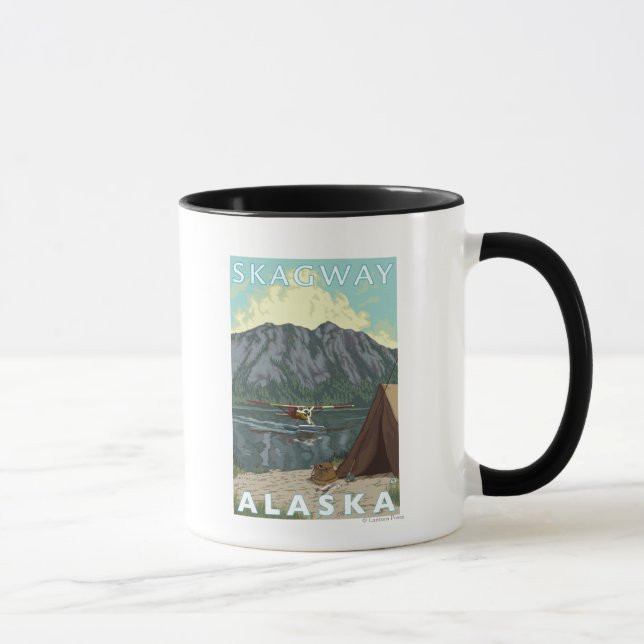 Caneca Avião Bush e Pesca - Skagway, Alasca (Direita)