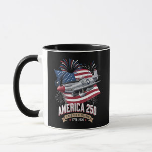 Caneca Avião do 250º Aniversário da América