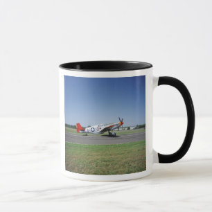 Caneca avião P-51 C Tuskegee Red Tail no CAF Air