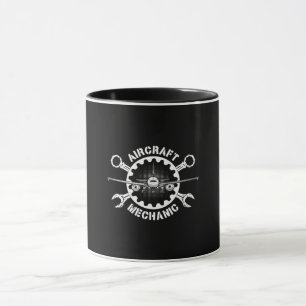 Caneca Aviões com avião e aviões aéreos com motor