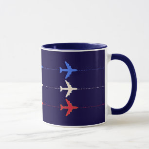 Caneca aviões das linhas aéreas