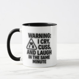 Caneca AVISO: Choro, Xingo e Rio no Mesmo Minuto