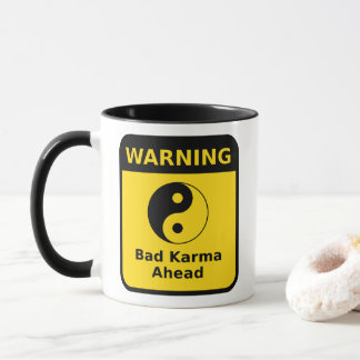 Caneca Aviso de Karma Mau