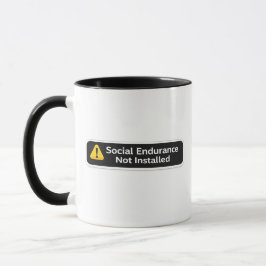 Caneca Aviso de resistência social não instalada Design