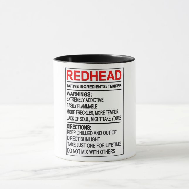 Caneca Avisos de Redhead (Centro)
