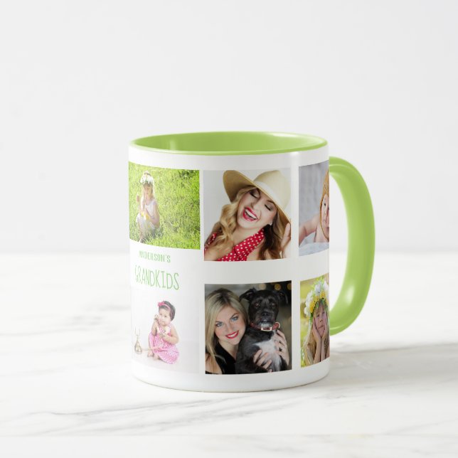 Caneca Avô Avô, Avô, PHOTO Collage Gift (Frente Esquerda)