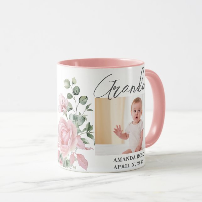 Caneca Avó Bebê 2 Fotos Personalizada (Frente Esquerda)