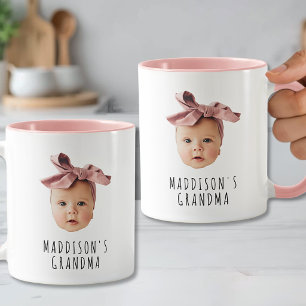 Caneca Avó com Rosto de Bebê Personalizado
