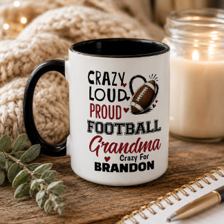 Caneca Avó de Futebol Louca Orgulhosa e Barulhenta