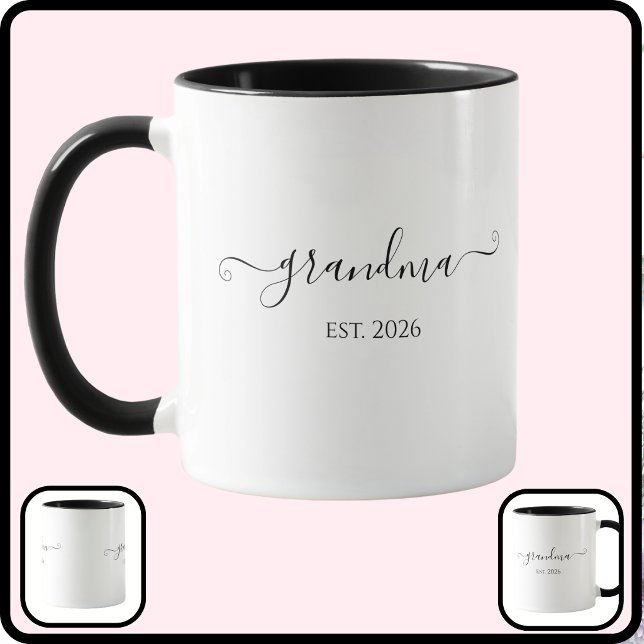 Caneca Avó Estabeleceu Roteiro Ano Personalizado  (Criador carregado)