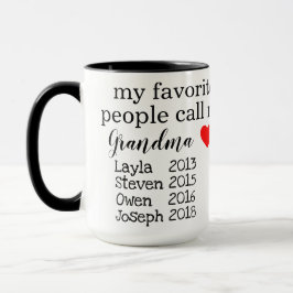 caneca avó/nana personalizada com nomes
