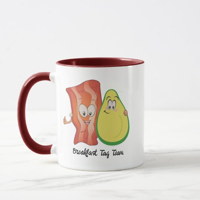 Caneca Avocado e Bacon Humorous Breakfast Duo Mug (Esquerda)