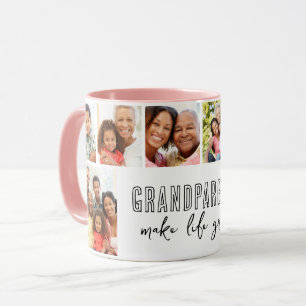 Caneca Avós Tornam a Vida Grandiosa Presente de 8 Fotos p