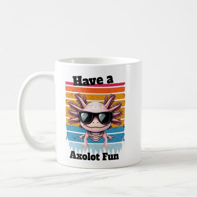 Caneca Axolote de Diversão - Caneca de Café com Pi (Esquerda)