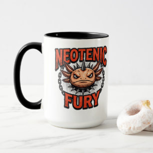 Caneca Axolote de skate radical estilo retrô anos 90 néon