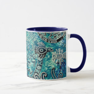Caneca Aztec blues Combo Mug