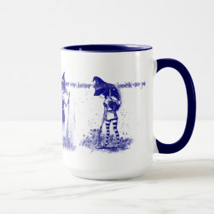 caneca azul